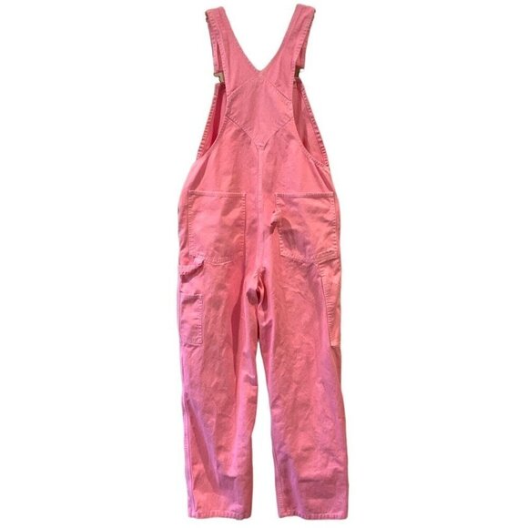 Davidson Studio Dyed Pink Bib Overalls Size 30x32 Rugged Blue Brand Painter - Picture 3 of 10